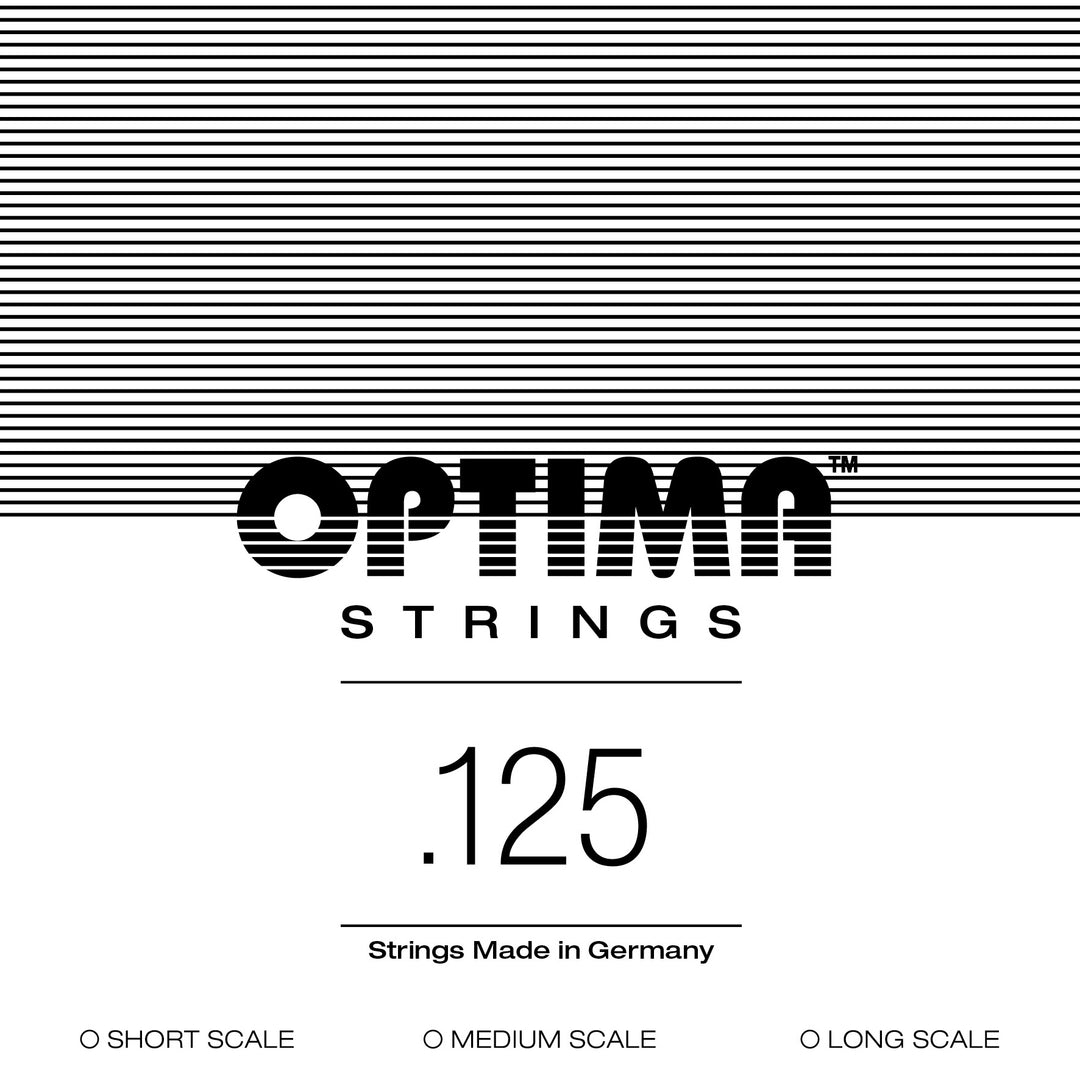 Optima Single String, Bass, Chrome, .125 - Low B