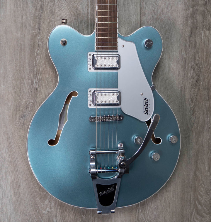 Gretsch G5622T-140 Electromatic 140th Double Platinum Center Block with Bigsby, Laurel Fingerboard, Two-Tone Stone Platinum/Pearl Platinum