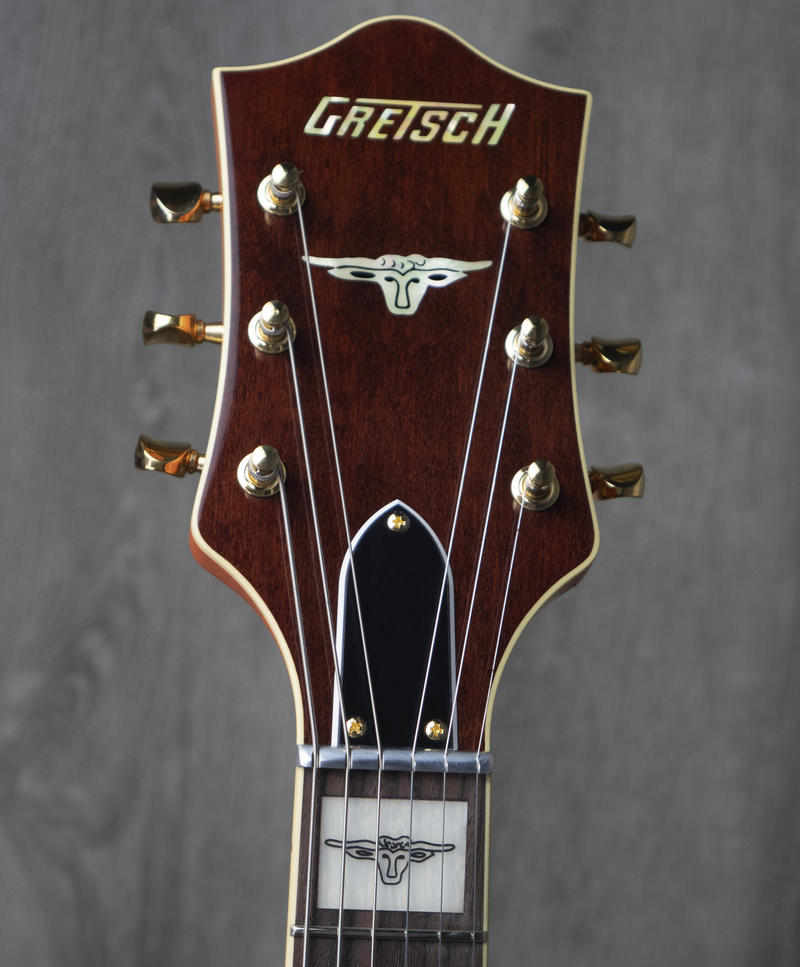 Gretsch G6120T-55 Vintage Select Edition '55 Chet Atkins Hollow Body with  Bigsby, TV Jones, Vintage Orange Stain Lacquer