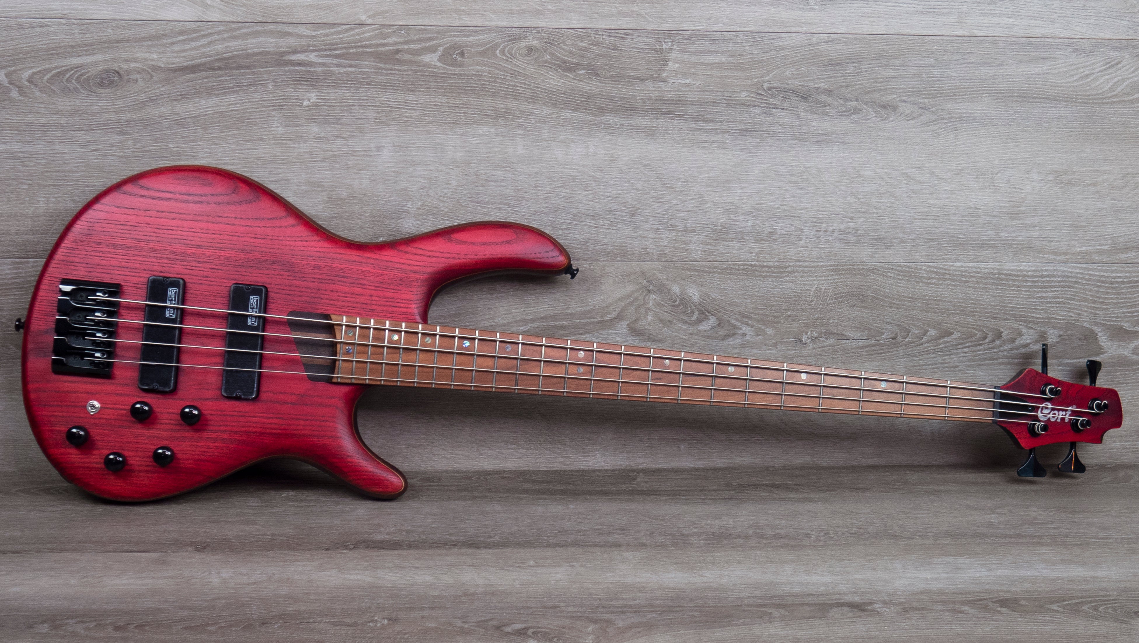 Cort B4 Element Bass, Open Pore Burgundy Red – A Strings