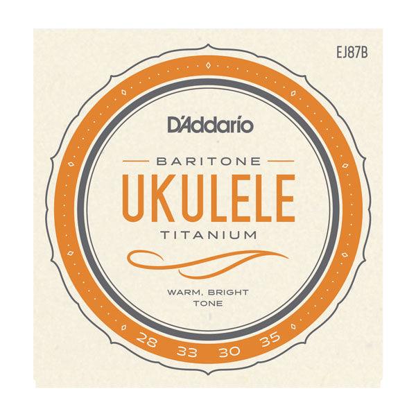 D'Addario Titanium Ukulele String Set, EJ87B Baritone - A Strings