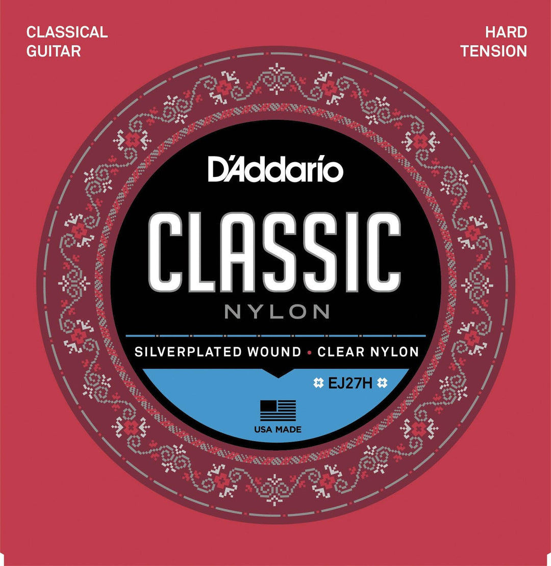 D'Addario Classical Guitar String Set, Nylon, EJ27H Hard Tension - A Strings