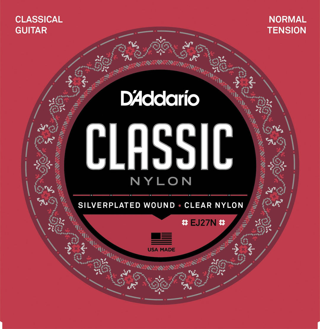 D'Addario Classical Guitar String Set, Nylon, EJ27N Normal Tension - A Strings