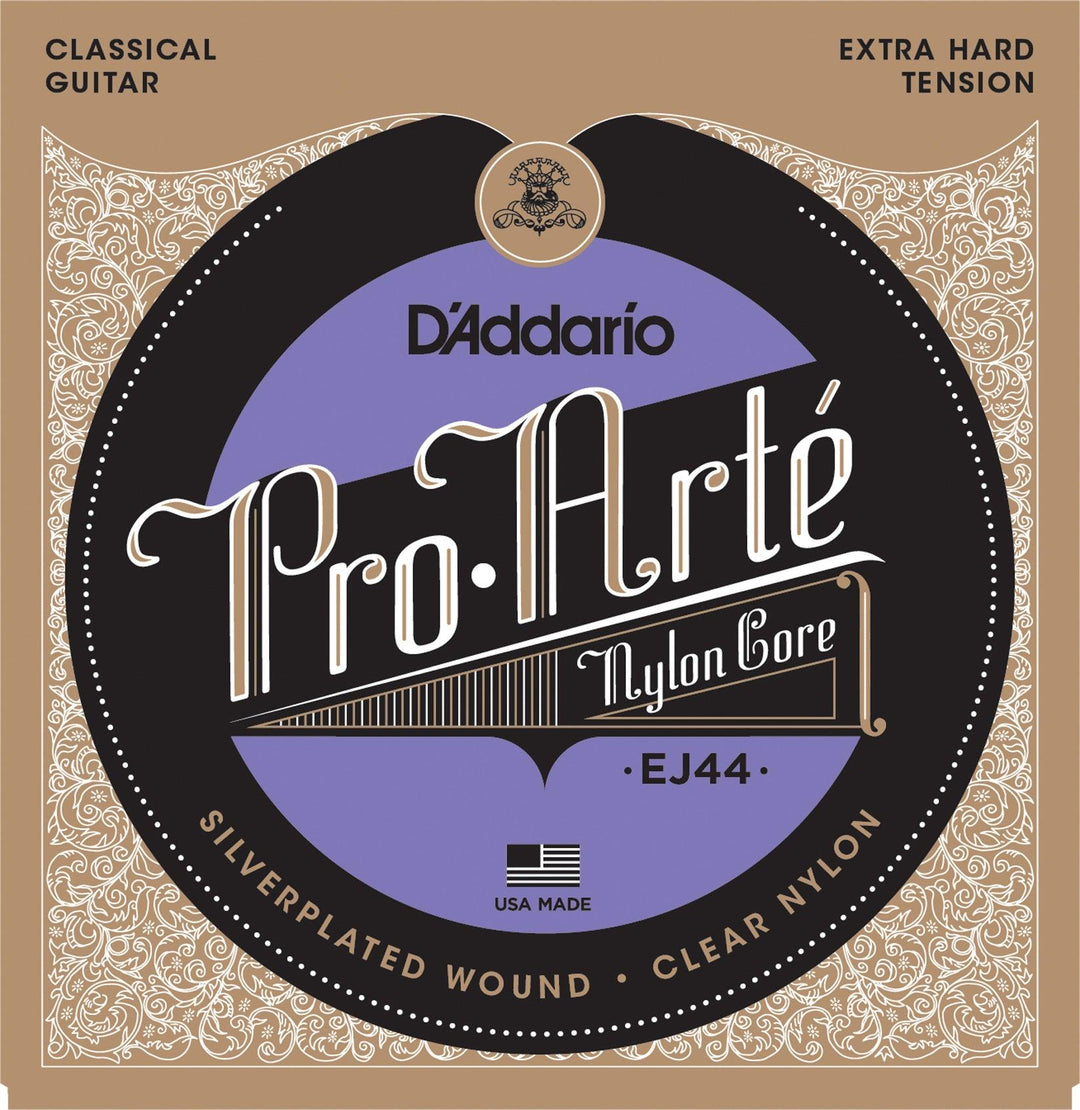 D'Addario ProArte Classical Guitar String Set, Nylon, EJ44 Extra Hard Tension - A Strings