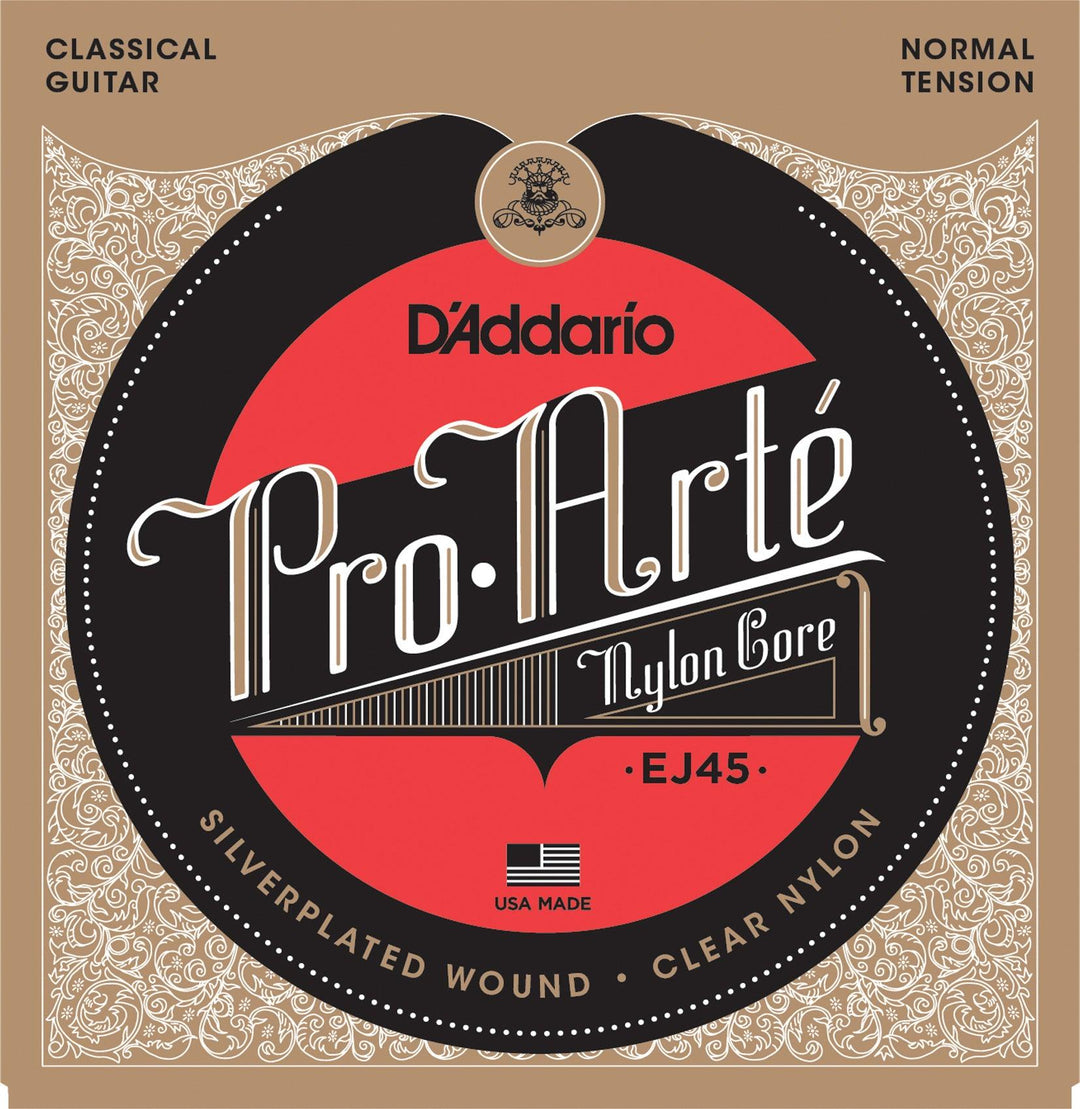 D'Addario ProArte Classical Guitar String Set, Nylon, EJ45 Normal Tension - A Strings