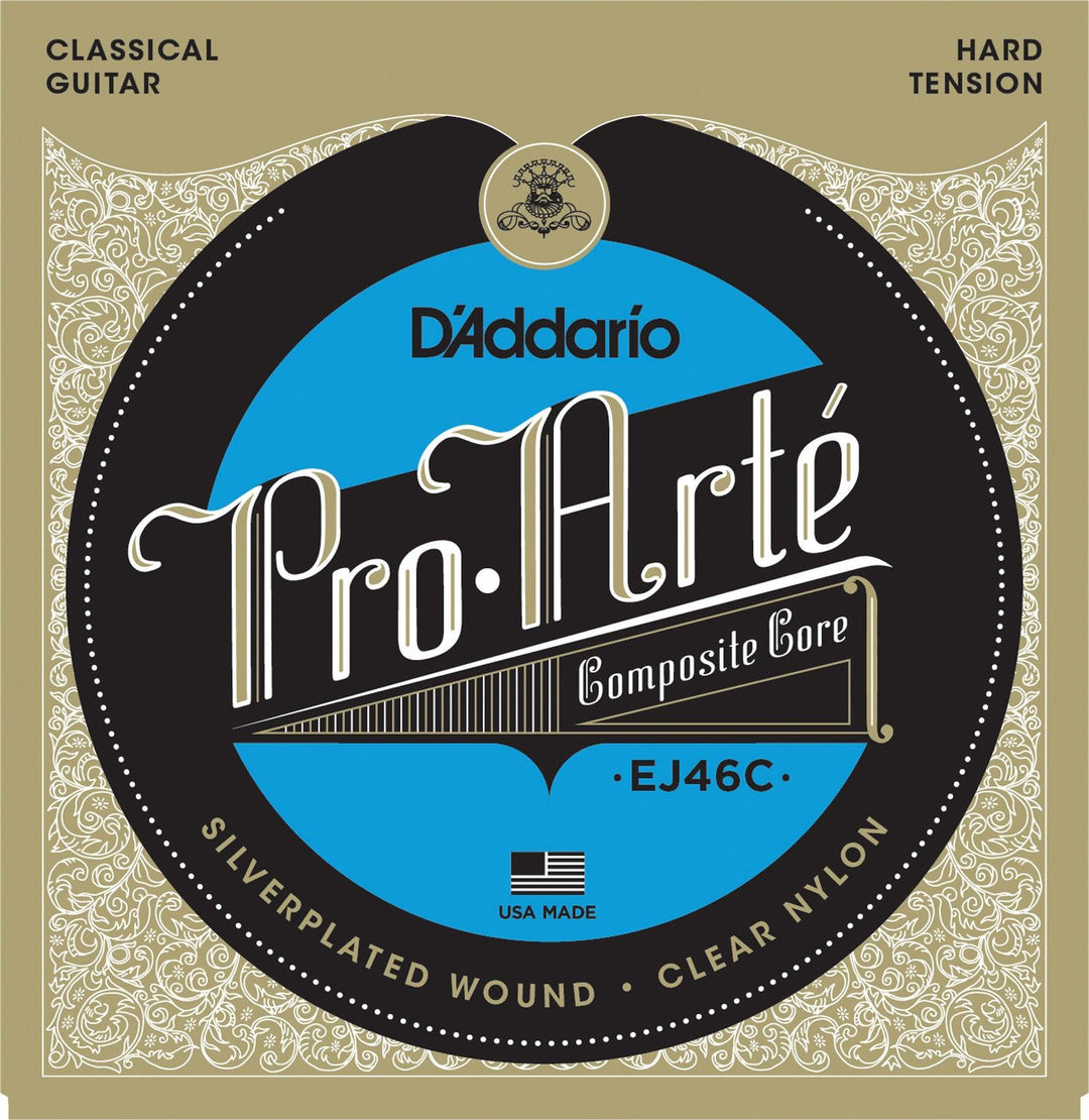 D'Addario ProArte Composite Classical Guitar String Set, Nylon, EJ46C Hard Tension - A Strings