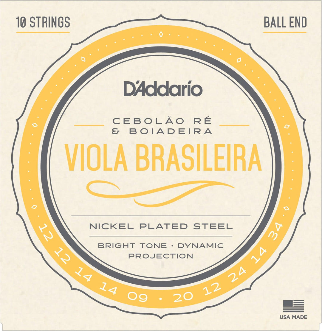 D'Addario EJ82A Viola Brasileira String Set, Cebolao Re and Boiadeira - A Strings