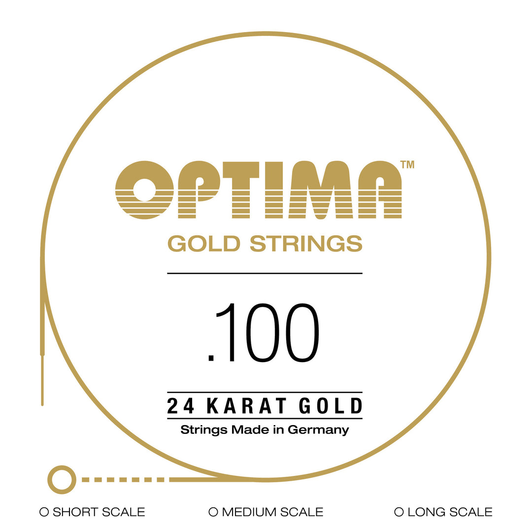 Optima Single String, Bass, Gold, .100