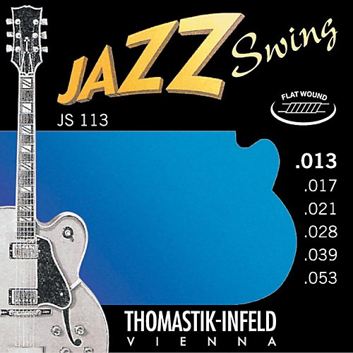 Thomastik Jazz Swing String Set, Flatwound, .013-.053