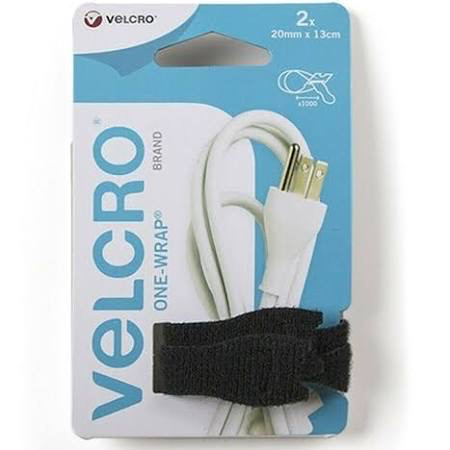Velcro One-Wrap Cable Ties (2-Pack), 20mm x 13cm