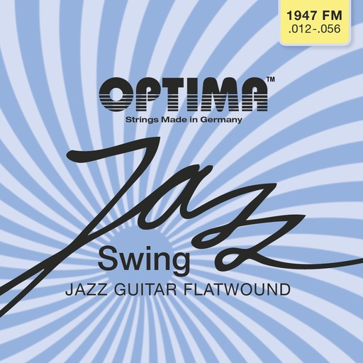 Optima Jazz Swing Chrome Electric Guitar String Set, Flatwound, 1947FM .012-.056