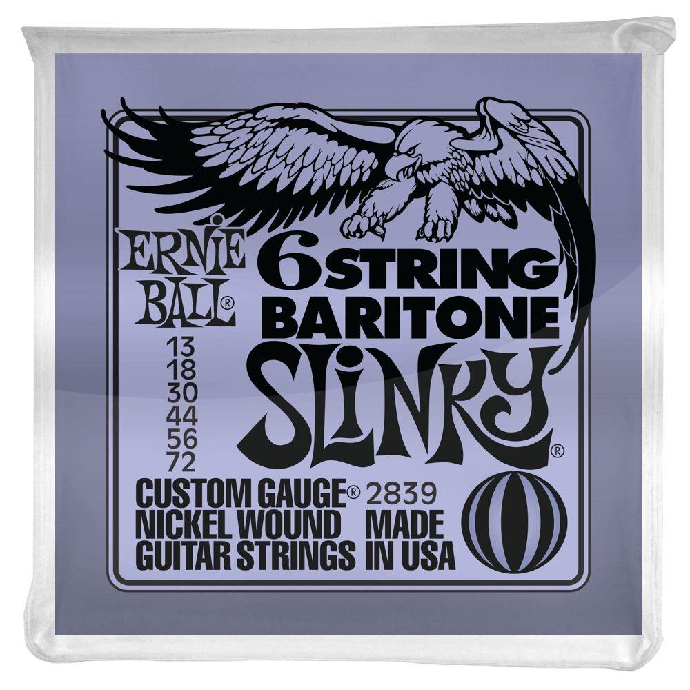 Ernie Ball Baritone Slinky Guitar String Set, .013-.072 - A Strings