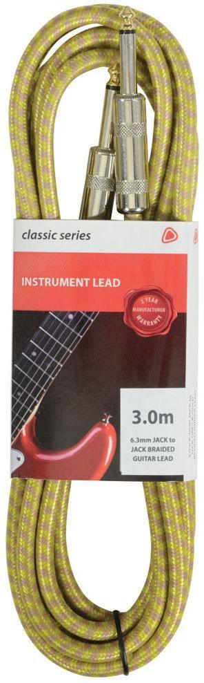 Chord Braided Tweed Guitar Cable, 3m Tweed - A Strings
