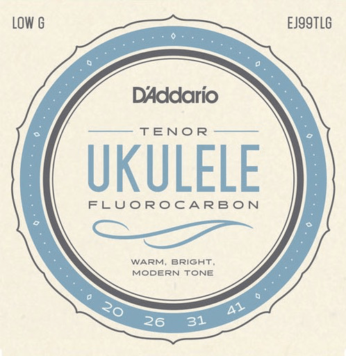 D'Addario EJ99TLG Fluorocarbon Ukulele String Set, Tenor, Low G - A Strings