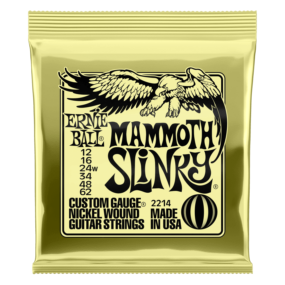 Ernie Ball Electric Guitar String Set, Wound 3rd, Mammoth Slinky .012-.062 - A Strings