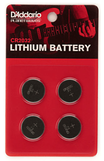 D’Addario Lithium CR2032 Battery, 4-Pack - A Strings