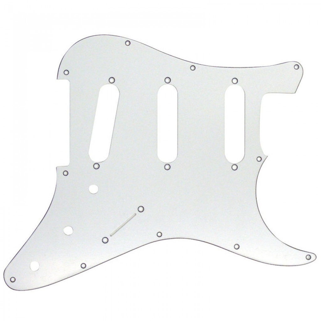 Guitar Tech Stratocaster-Style Scratchplate/Pickguard, White