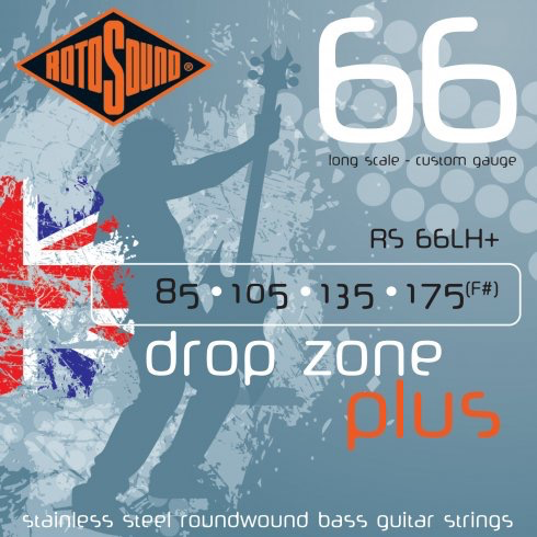 Rotosound RS66LH+ Dropzone Bass Guitar String Set, .085-.175