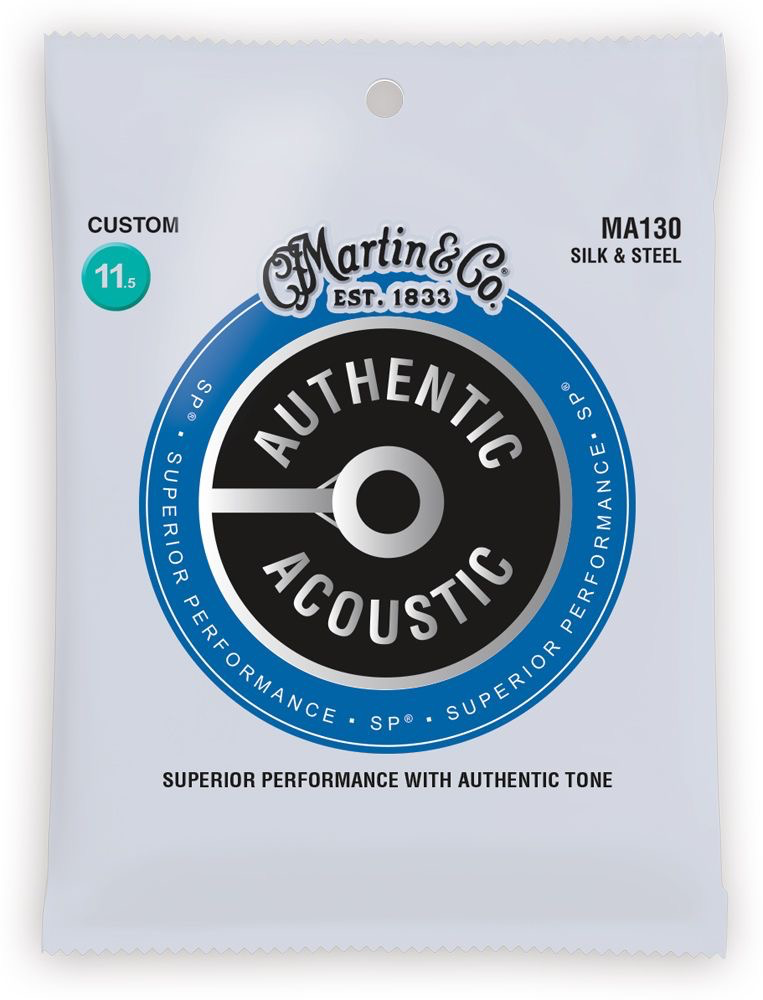 Martin Silk & Steel Authentic Acoustic SP String Set, MA130 .0115-.047