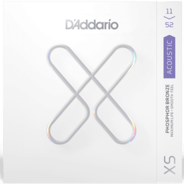 D'Addario XS Coated Acoustic String Set, Phosphor Bronze, .011-.052 - A Strings