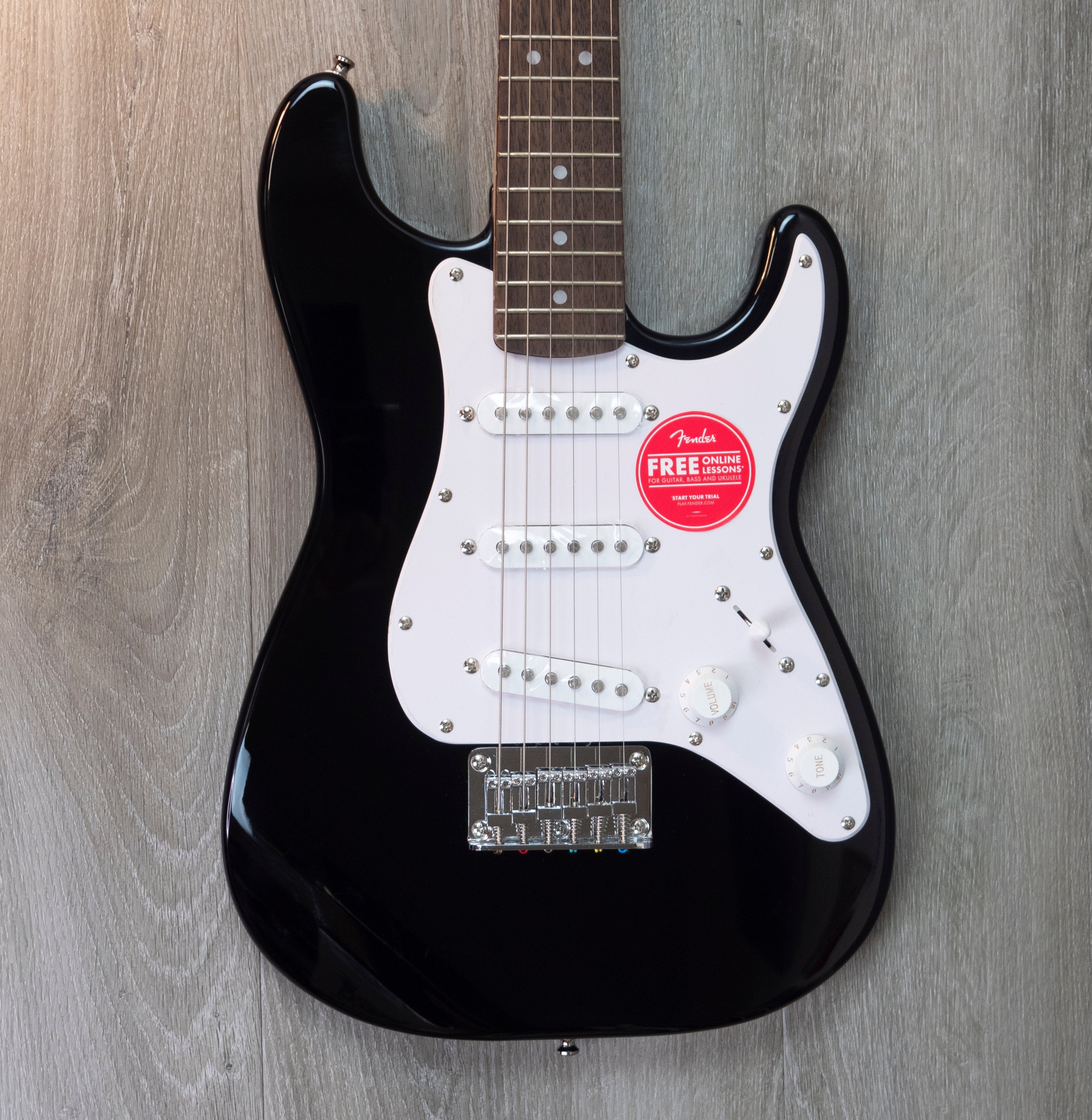 Squier Mini Stratocaster, Laurel Fingerboard, Black – A Strings