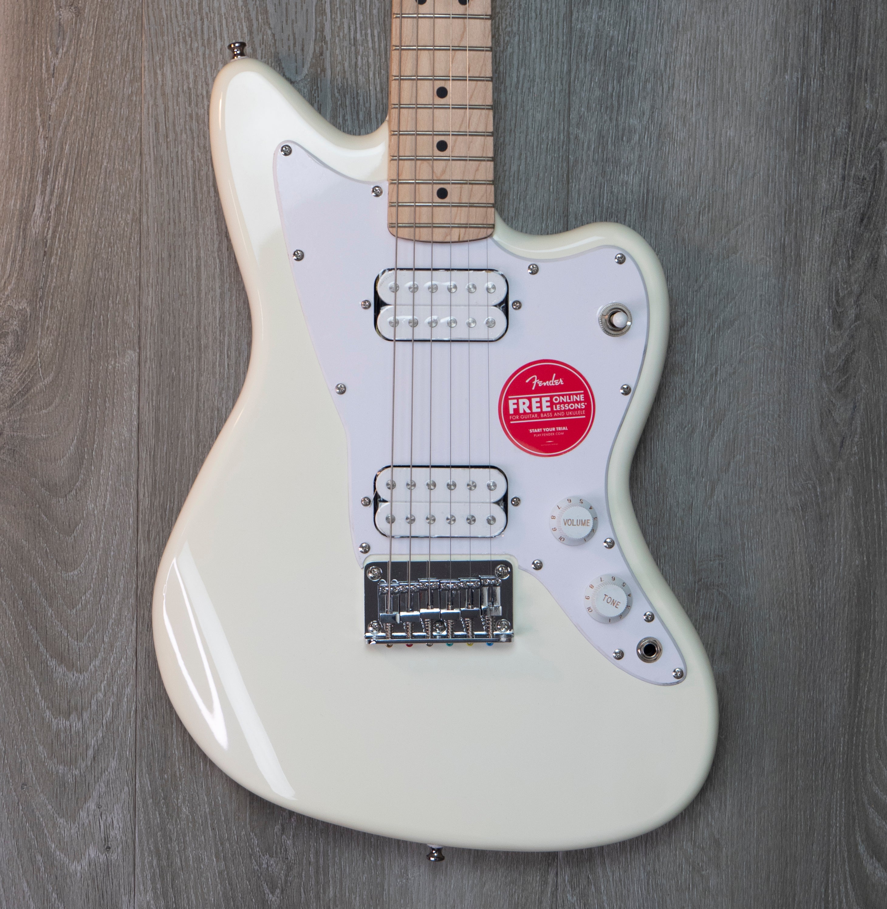Squier Mini Jazzmaster HH, Maple Fingerboard, Olympic White – A