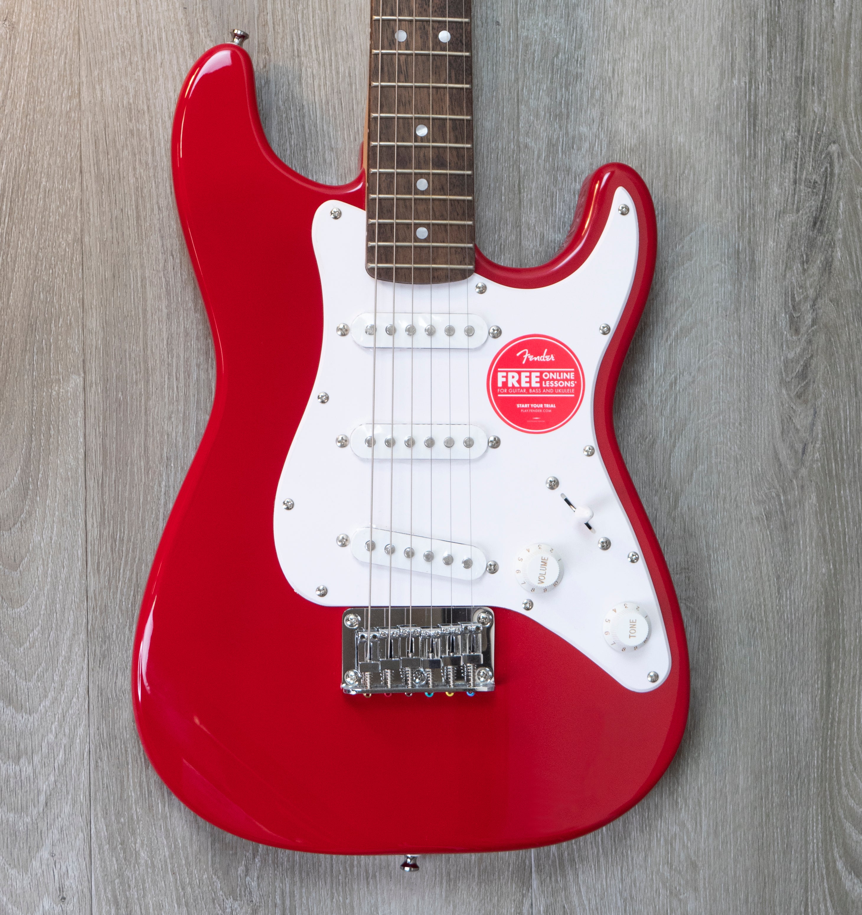 Squier Mini Stratocaster, Laurel Fingerboard, Dakota Red – A Strings