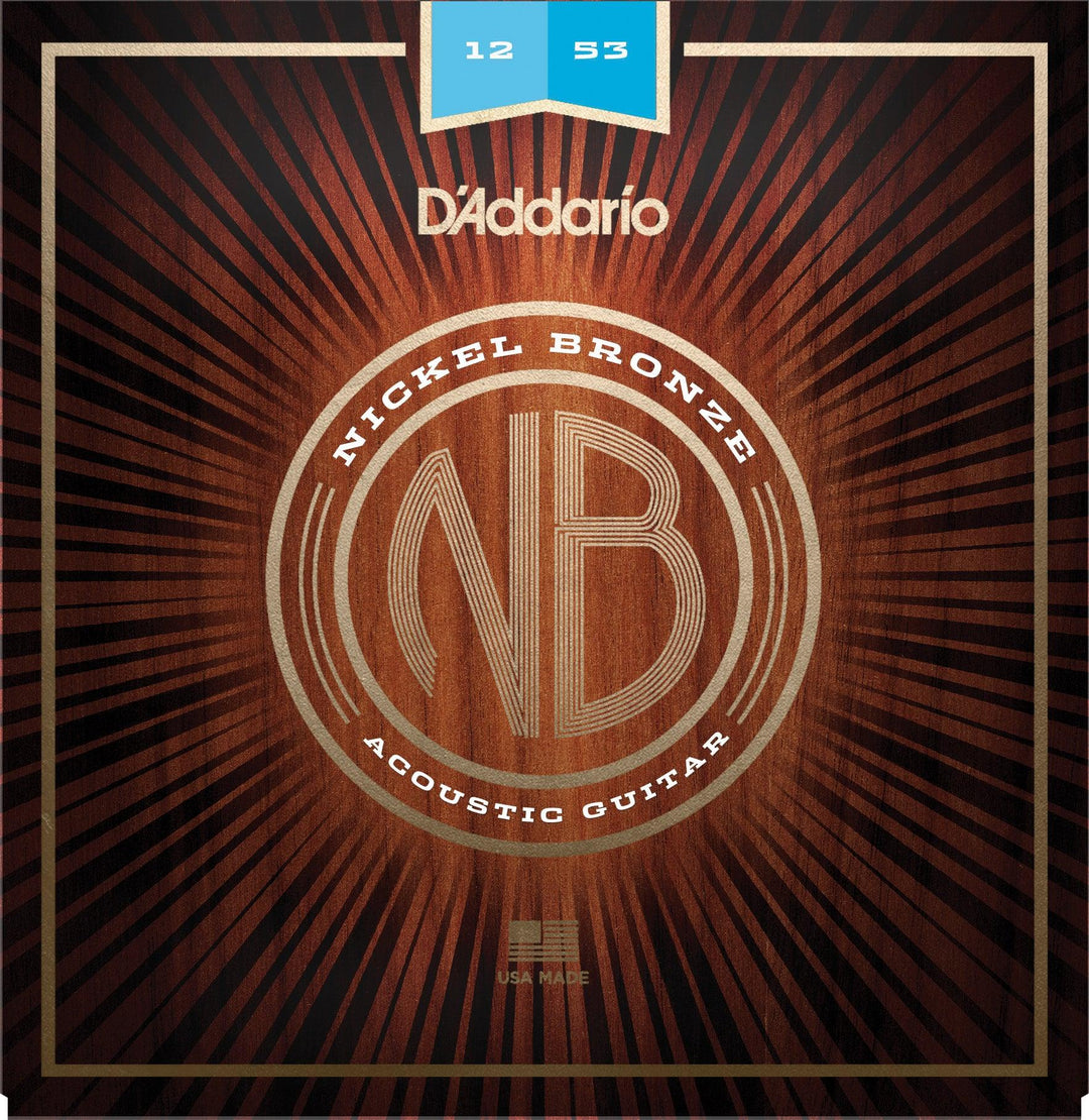 D'Addario Nickel Bronze Acoustic String Set, .012-.053 - A Strings
