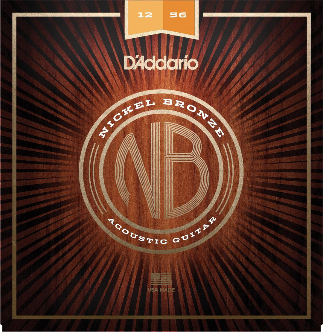 D'Addario Nickel Bronze Acoustic String Set, .012-.056 - A Strings