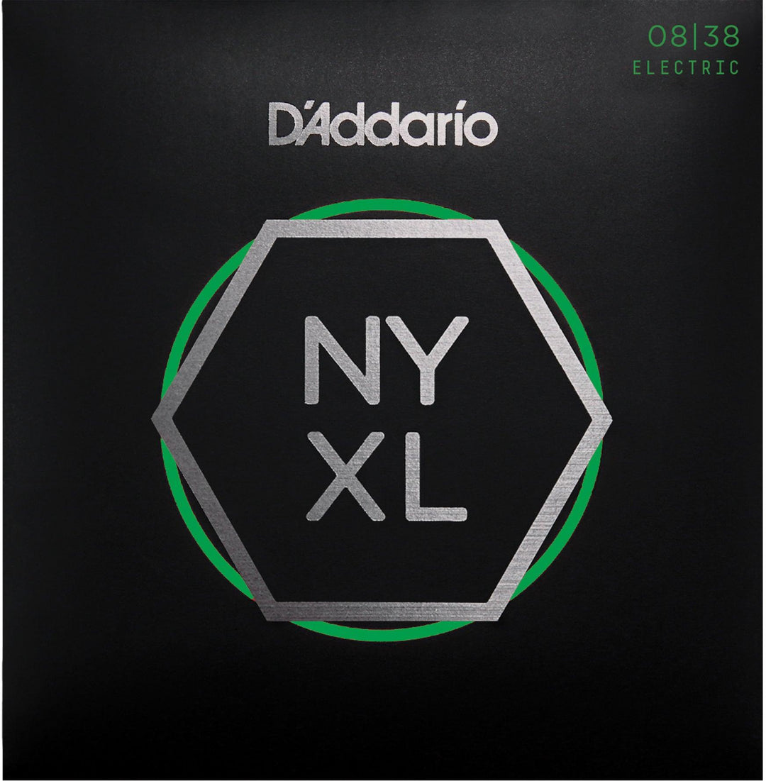 D'Addario NYXL Electric String Set, Nickel, Extra Super Light .008-.038 - A Strings