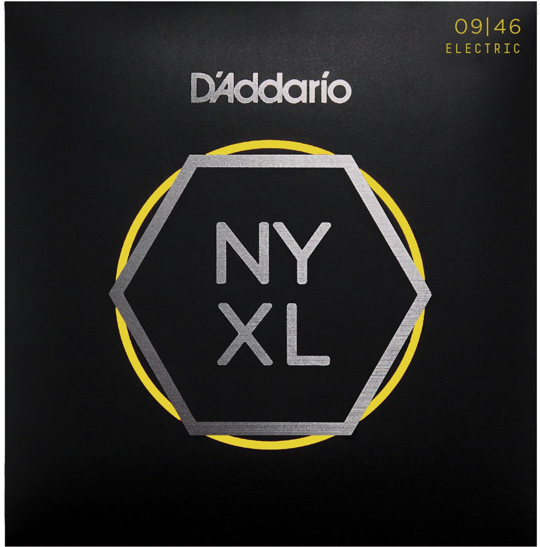 D'Addario NYXL Electric String Set, Nickel, Super Light Top/Regular Bottom .009-.046 - A Strings