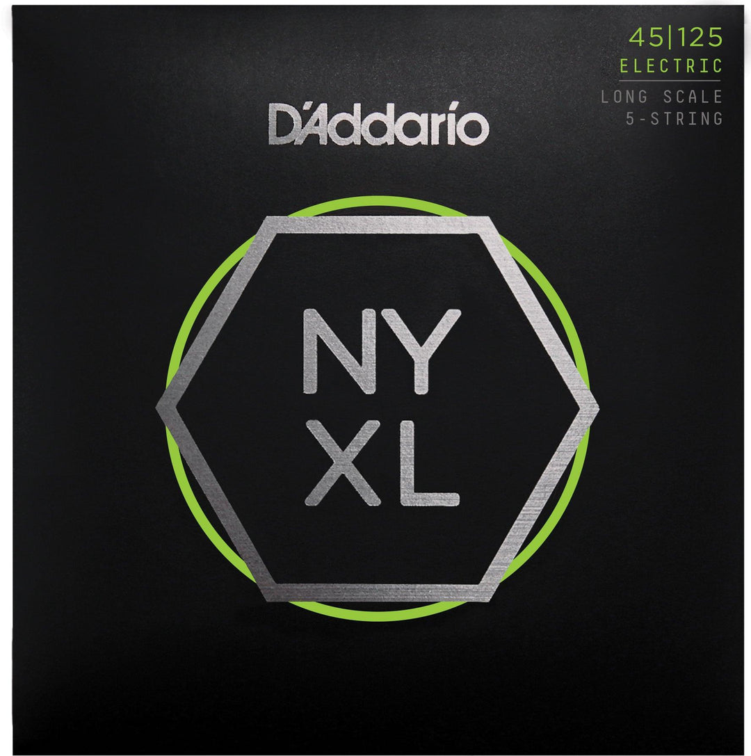D'Addario NYXL 5-String Bass Guitar String Set,  .045-.125 - A Strings