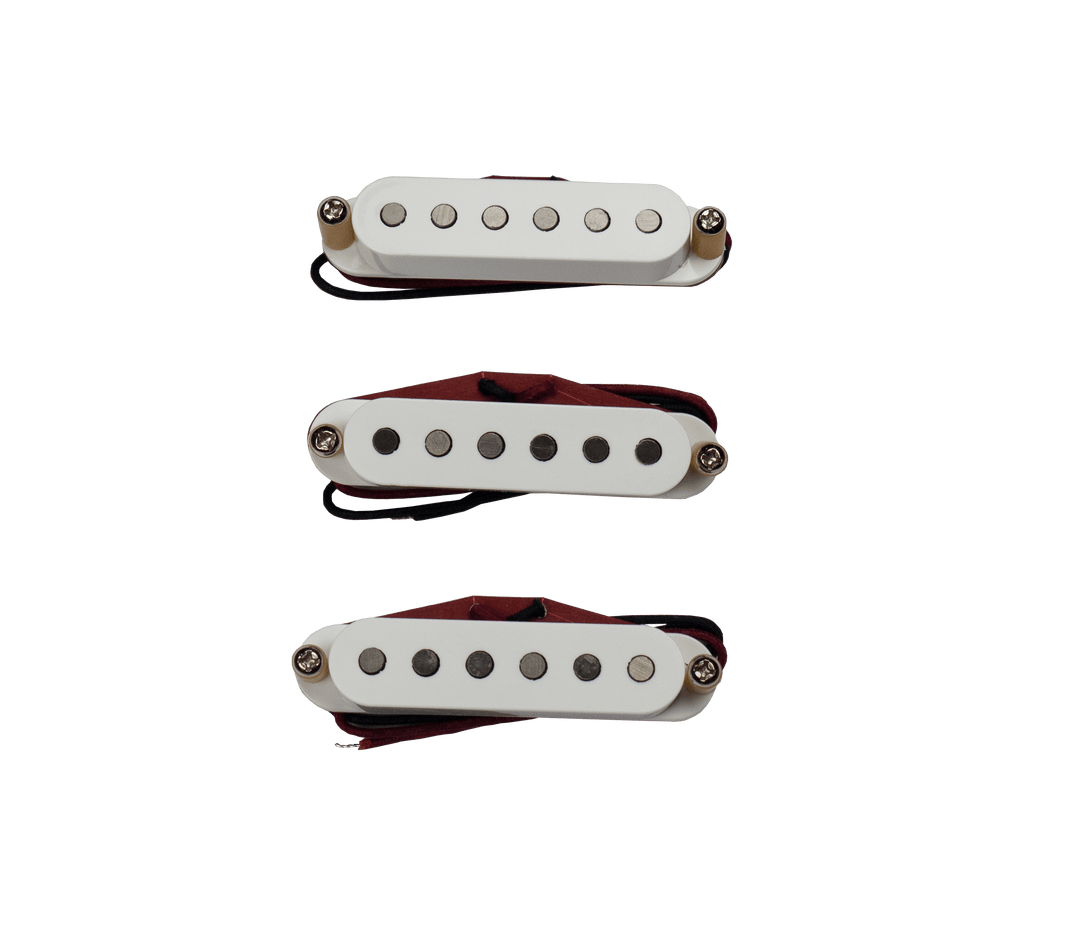 Bare Knuckle Old Guard Boot Camp Strat Single Coil Pickup Set - White - A Strings