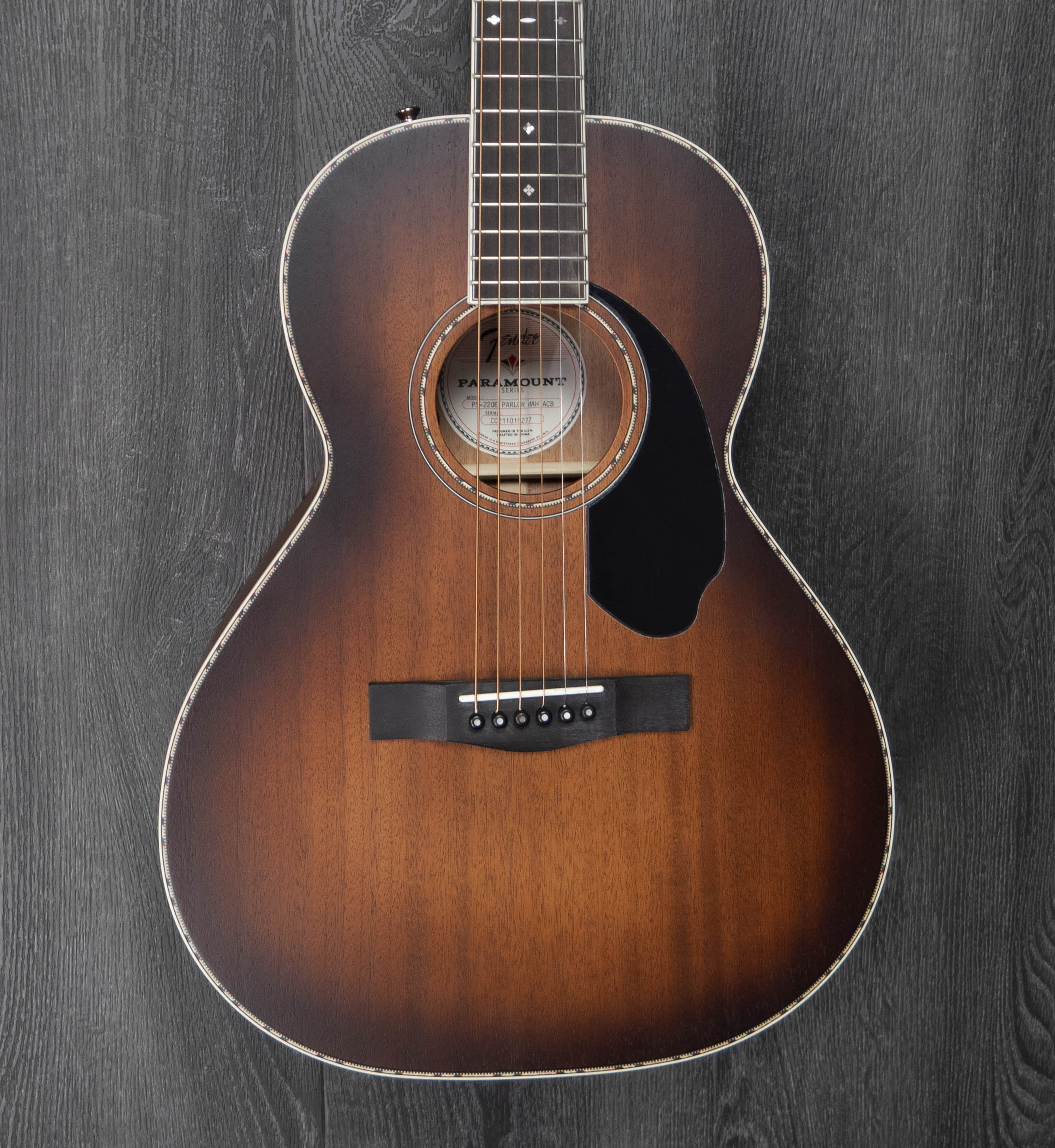 Fender PS-220E Parlor, All Mahogany, Ovangkol Fingerboard, Aged