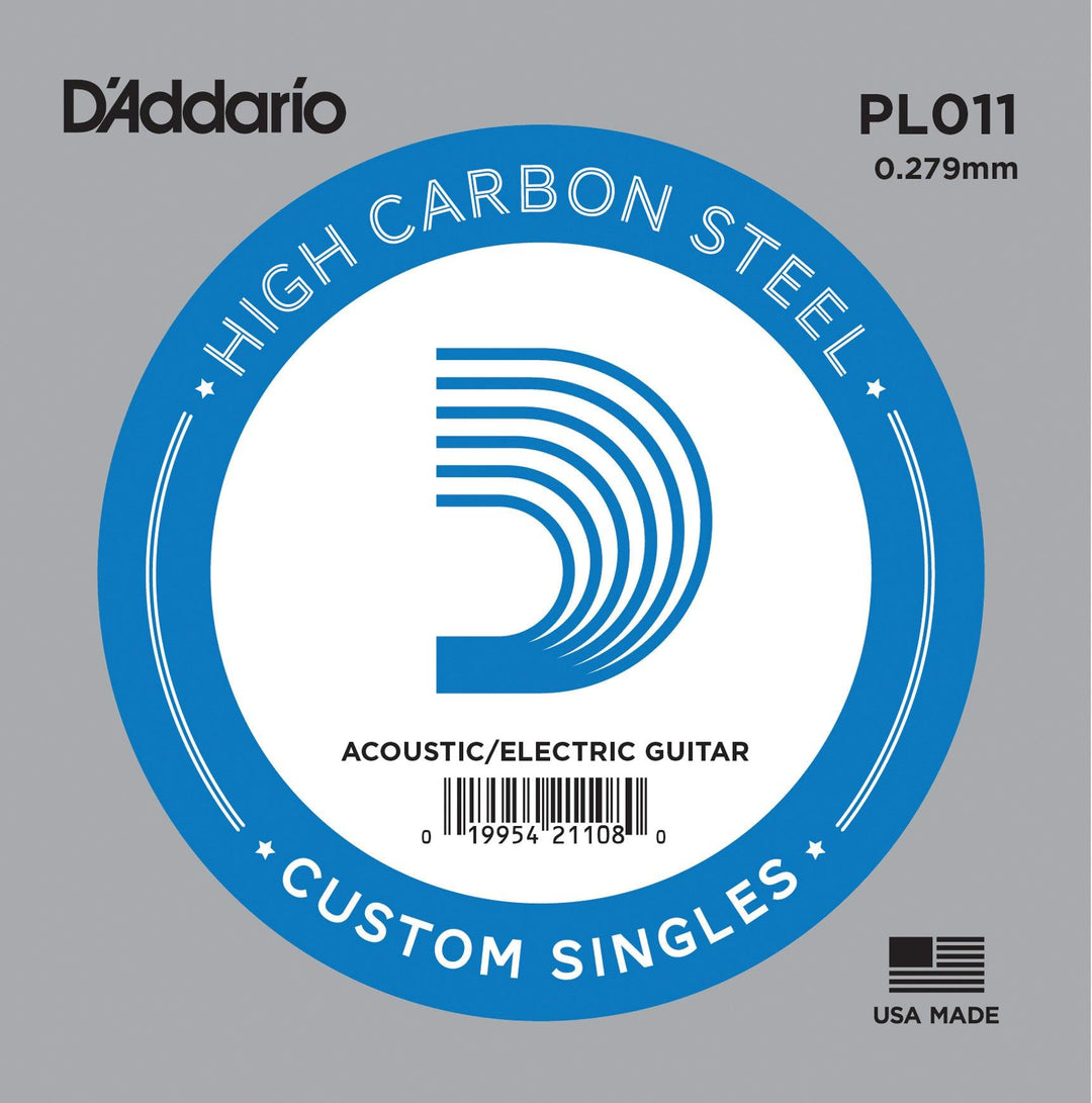 D'Addario Single String, Plain Steel, .011 - A Strings