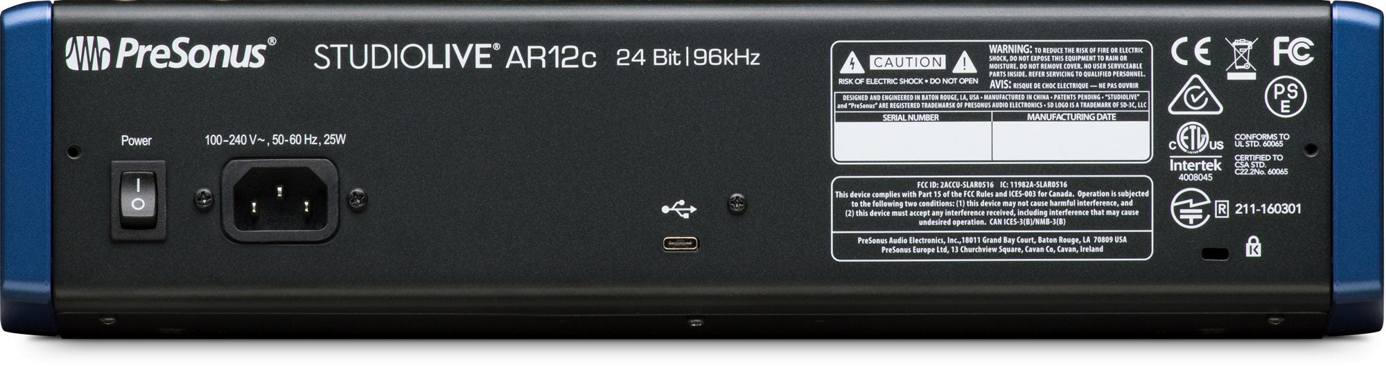 PreSonus StudioLive AR12c 12-channel Audio Interface and Analog