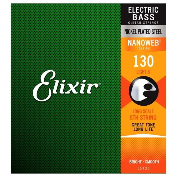 Elixir Nanoweb Coated Bass Single String (5th/6th), Nickel, Low B .130 - A Strings