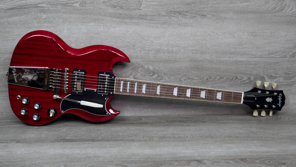 Epiphone SG Standard 60s Maestro Vibrola, Vintage Cherry – A Strings