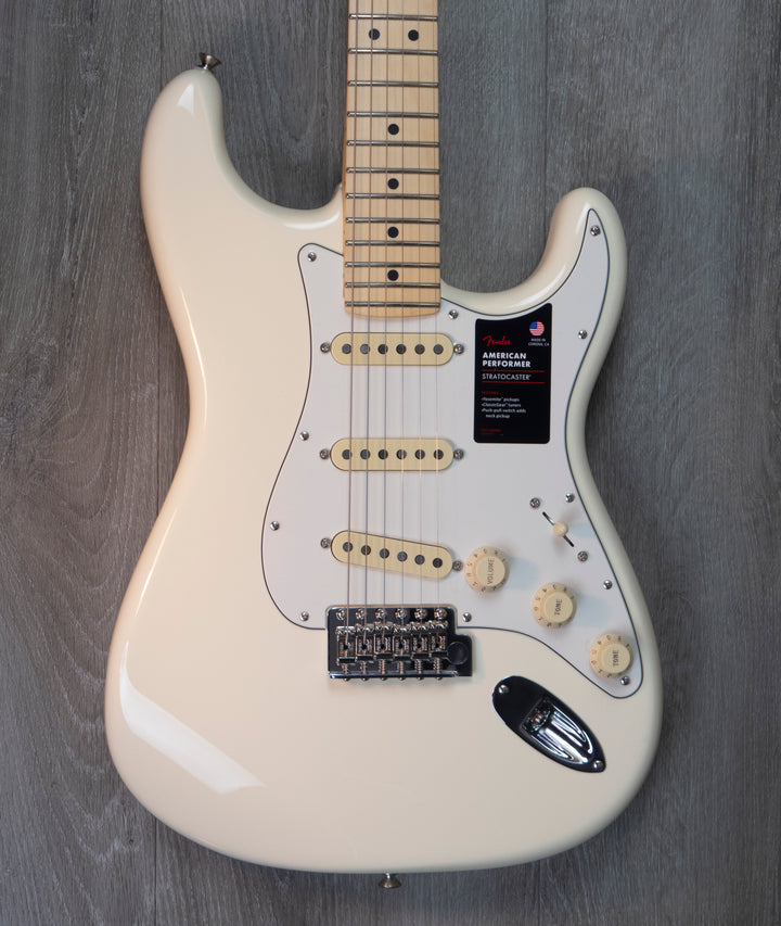 Fender Limited Edition American Performer Stratocaster, Maple Fingerboard, Olympic White