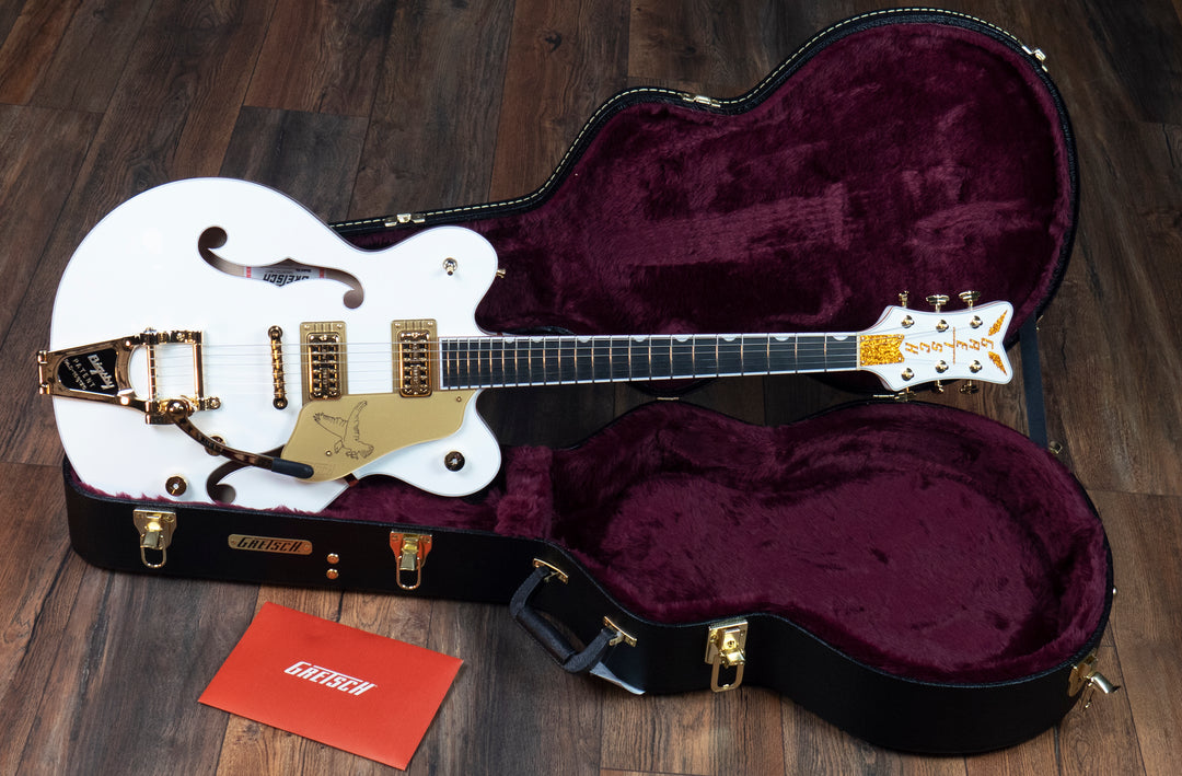Gretsch G6636T Players Edition Falcon Centre Block Double-Cut with String-Thru Bigsby, Filter'Tron Pickups, White