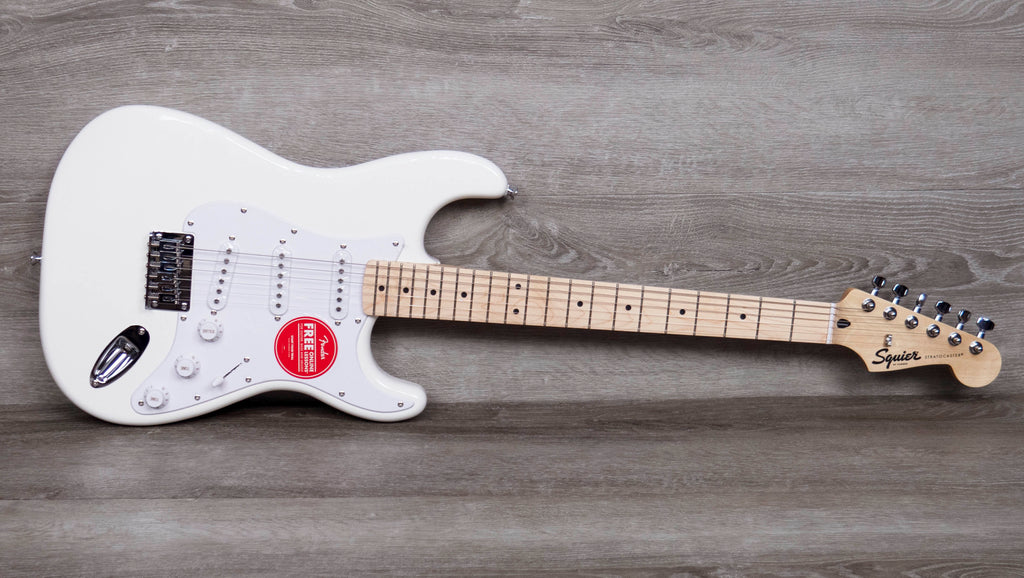 Squier Sonic Stratocaster HT, Maple Fingerboard, White Pickguard