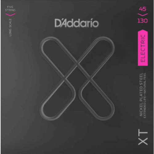 D'Addario XT 5-String Bass Guitar String Set, .045-.130 - A Strings