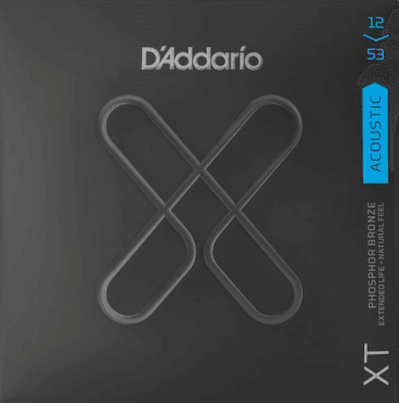D'Addario XT Coated Acoustic String Set, Phosphor Bronze, Light .012-.053 - A Strings