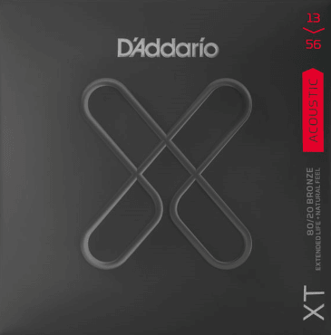 D'Addario XT Coated Acoustic String Set, Phosphor Bronze, Medium .013-.056 - A Strings